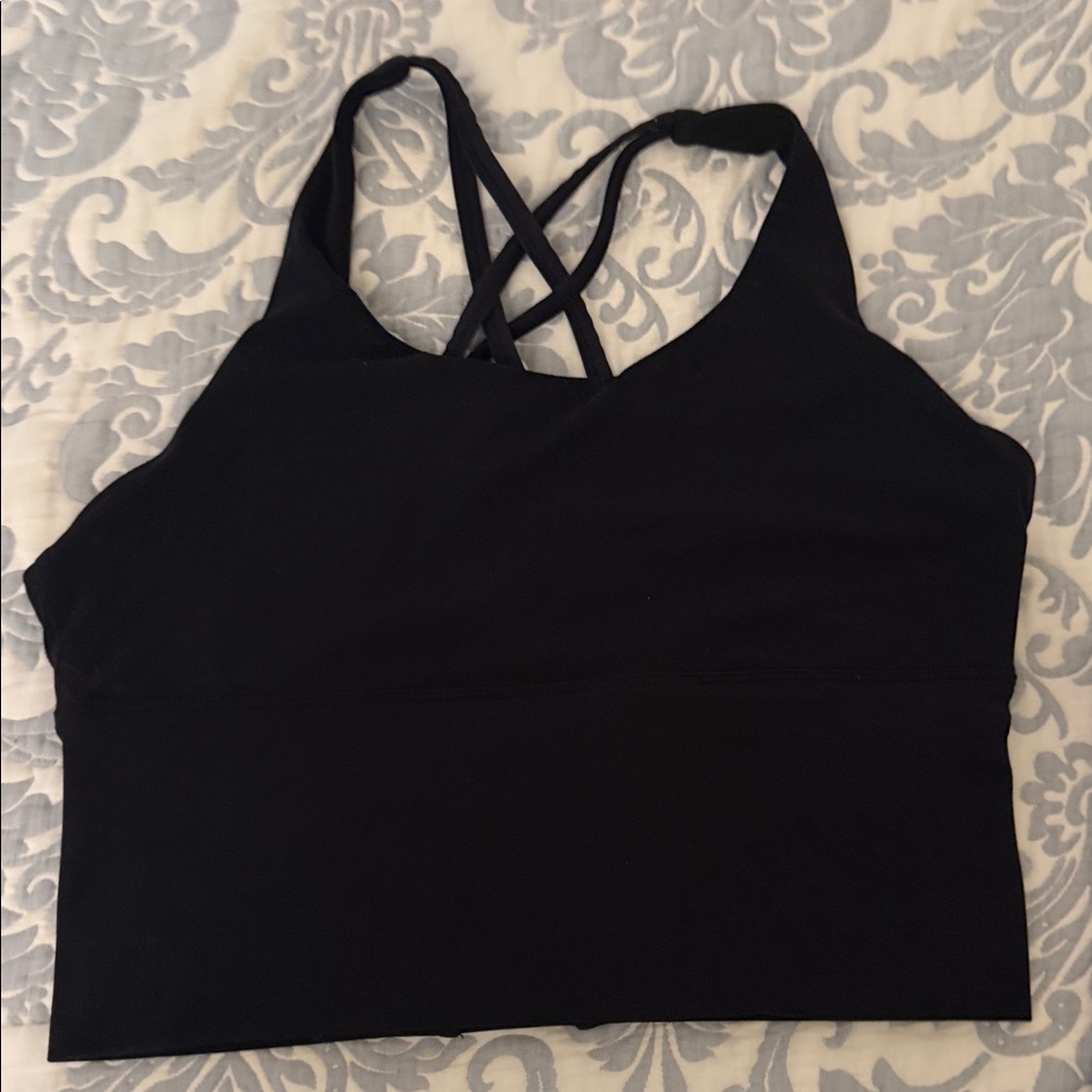 NVGTN Matrix Black Strappy Crop Top